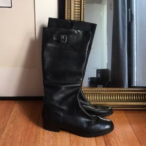Lauren Ralph Lauren Black Leather Boots